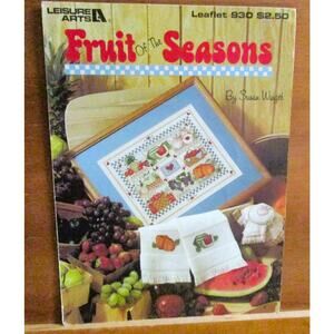 Leisure Arts Cross Stitch Pattern Fruit of the Seasons by Susan Winget 1990